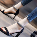 Sandales à talons épais en strass - Chic&Shines