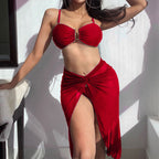 Maillot De Bain Bikini Et Sa Jupe Fendue - Chic&Shines