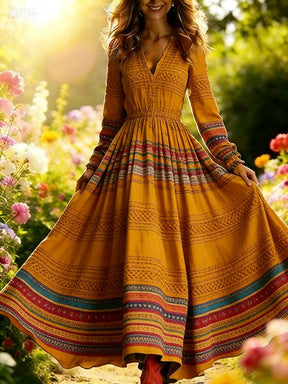 Robe florale effet 3D — Élégance casual