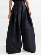 FrenchEva - Élégant pantalon plissé à taille haute et jambe large pour l'automne