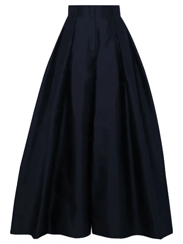 FrenchEva - Élégant pantalon plissé à taille haute et jambe large pour l'automne