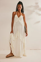 Sleeveless V-neck maxi dress