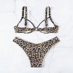 Sophia — High-waisted leopard-print swimsuit