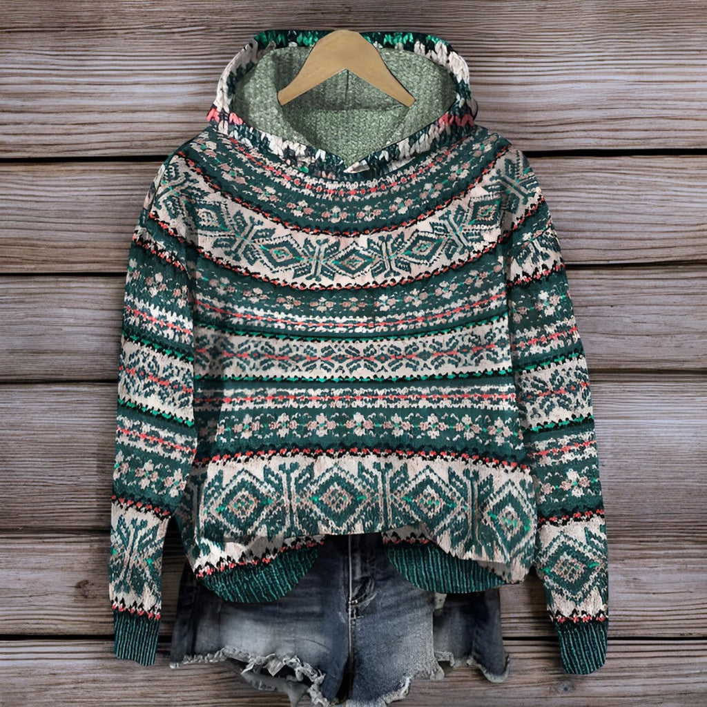 Kaya | Sweat à capuche tricoté islandais pour l'hiver