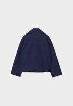 Manteau court pour femme avec double rangée de boutons et design intemporel