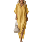 Robe d'été ample col V — Géométrie et légèreté