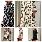 Plus-size ruffled flowing dress — Urban elegance