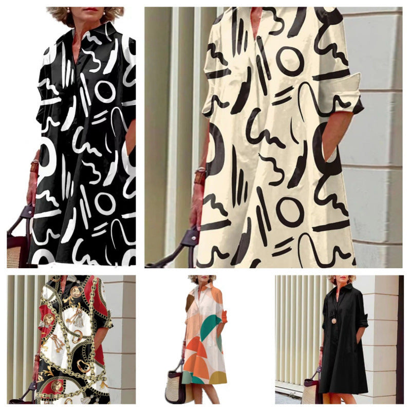 Plus-size ruffled flowing dress — Urban elegance