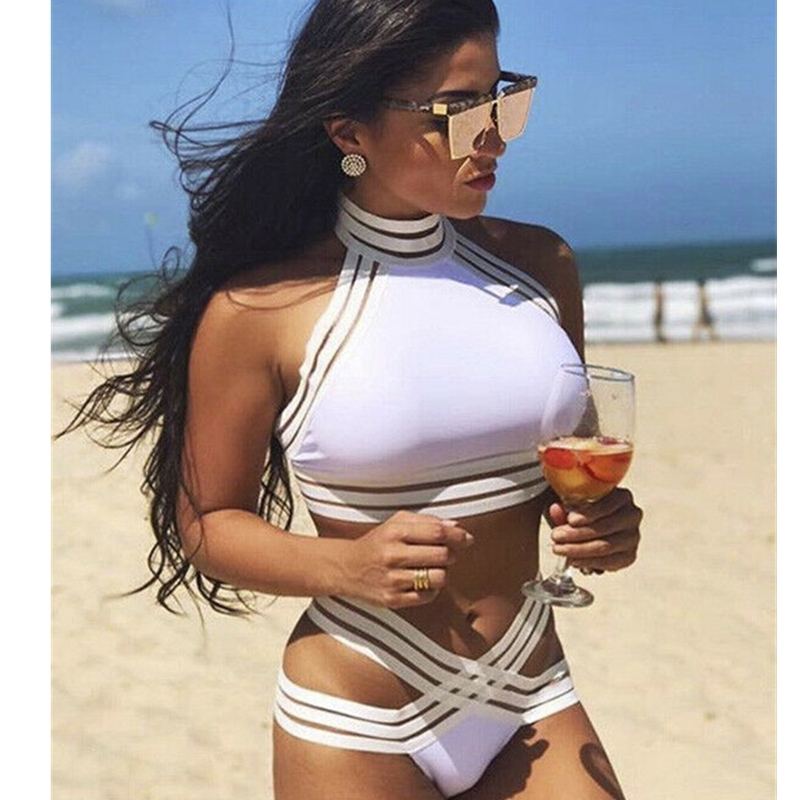 bikini top col licou évidé bandage sexy - Chic&Shines