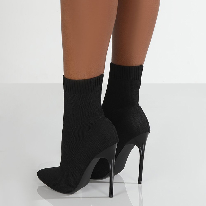 Talon chaussette maille stretch stiletto