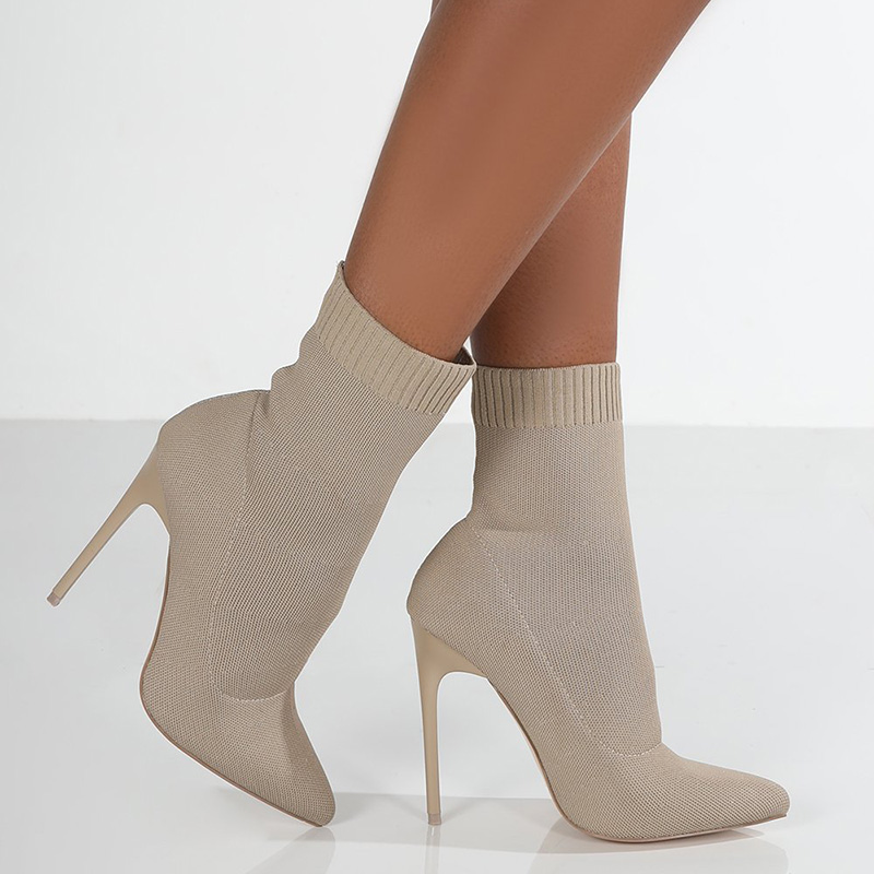 Talon chaussette maille stretch stiletto
