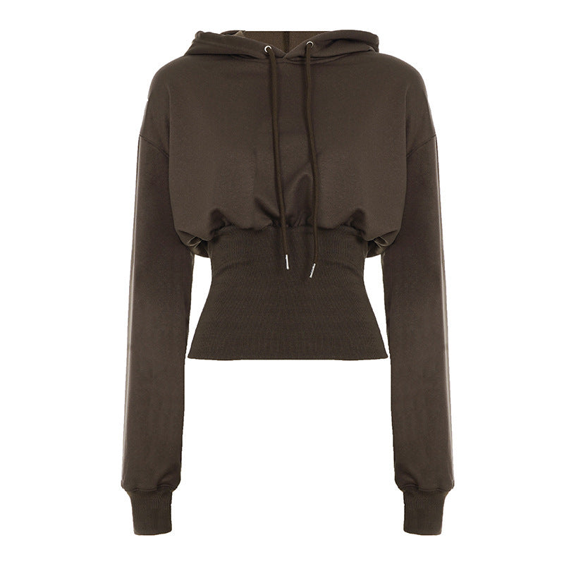 Veste à capuche taille haute élastique - Chic&Shines