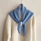 CosyWrap - Écharpe tricotée triangulaire en laine de niche pour les femmes, comme foulard ou écharpe chaude