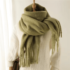 CosyCharm - Écharpe en cachemire doux avec pompons pour les chaudes journées d'hiver