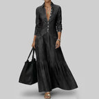 Robe longue en denim brut — Élégance intemporelle