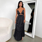 Robe longue à bretelles
