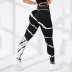 Legging de sport sans coutures tie-dye effet push-up