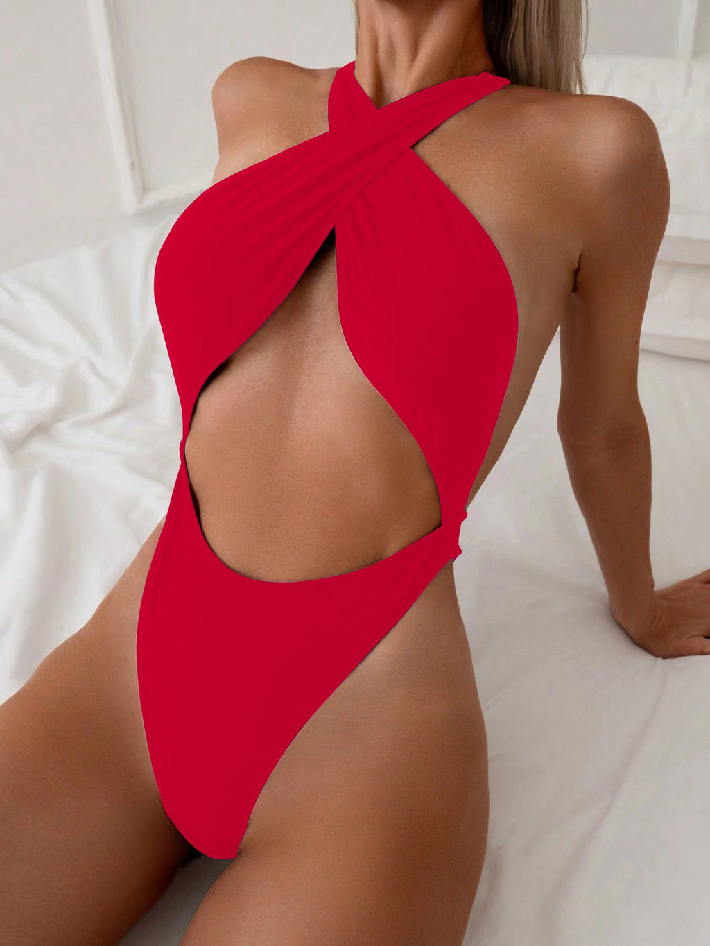 Bikini une pièce dos nu croisé - Chic&Shines
