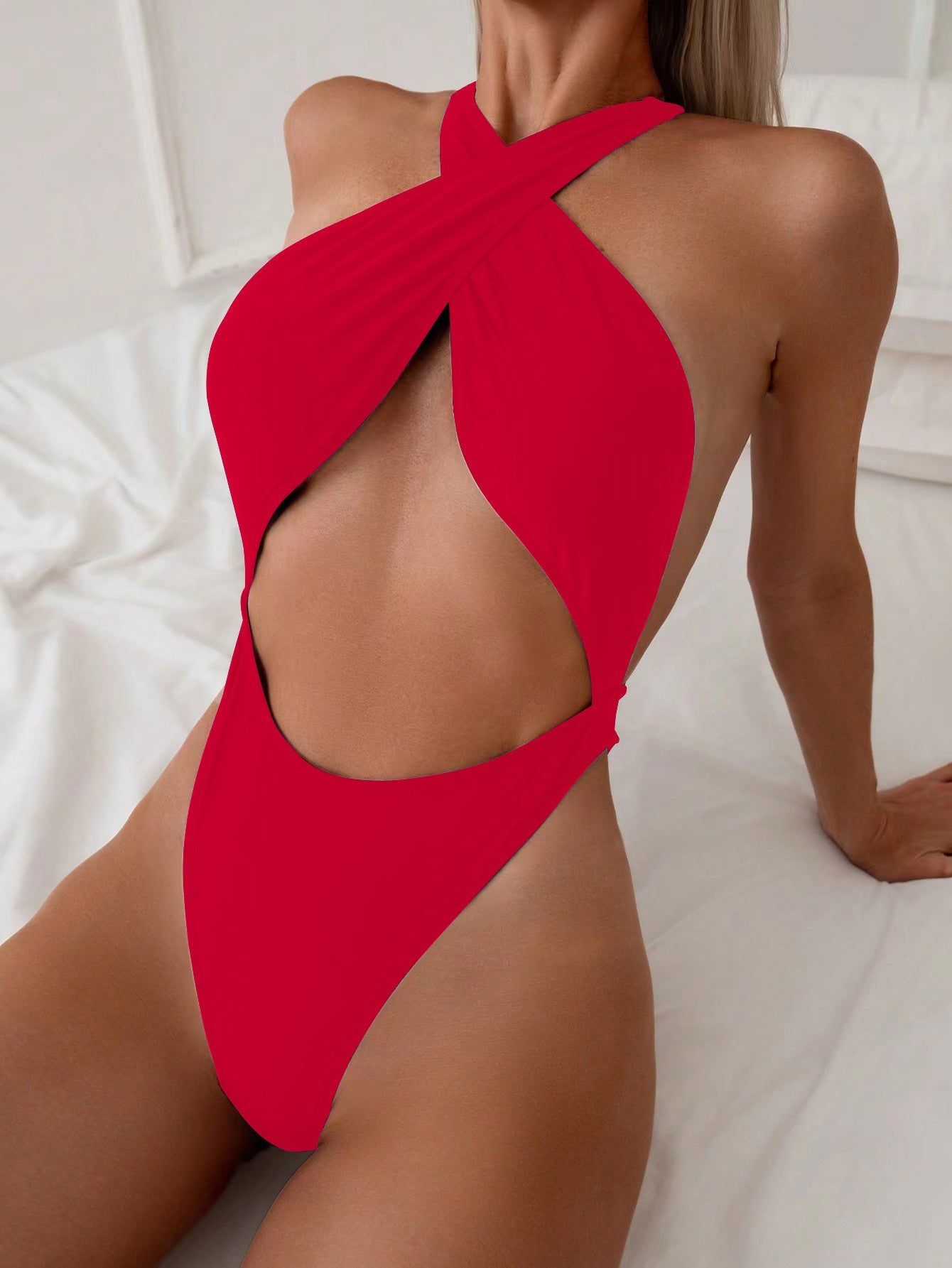 Bikini une pièce dos nu croisé - Chic&Shines