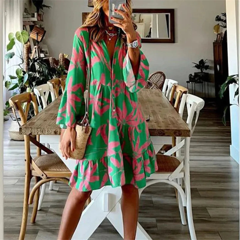 Robe Col Bateau À Manches Longues - Chic&Shines