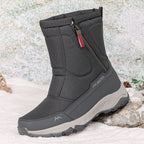 Bottes d'hiver pour femmes avec fermeture éclair latérale - Bottes de neige imperméables, antidérapantes et durables avec doublure chaude