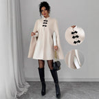 Manteau chic en laine à boutons grenouilles - Chic&Shines