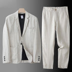 Costume décontracté en lin pour hommes