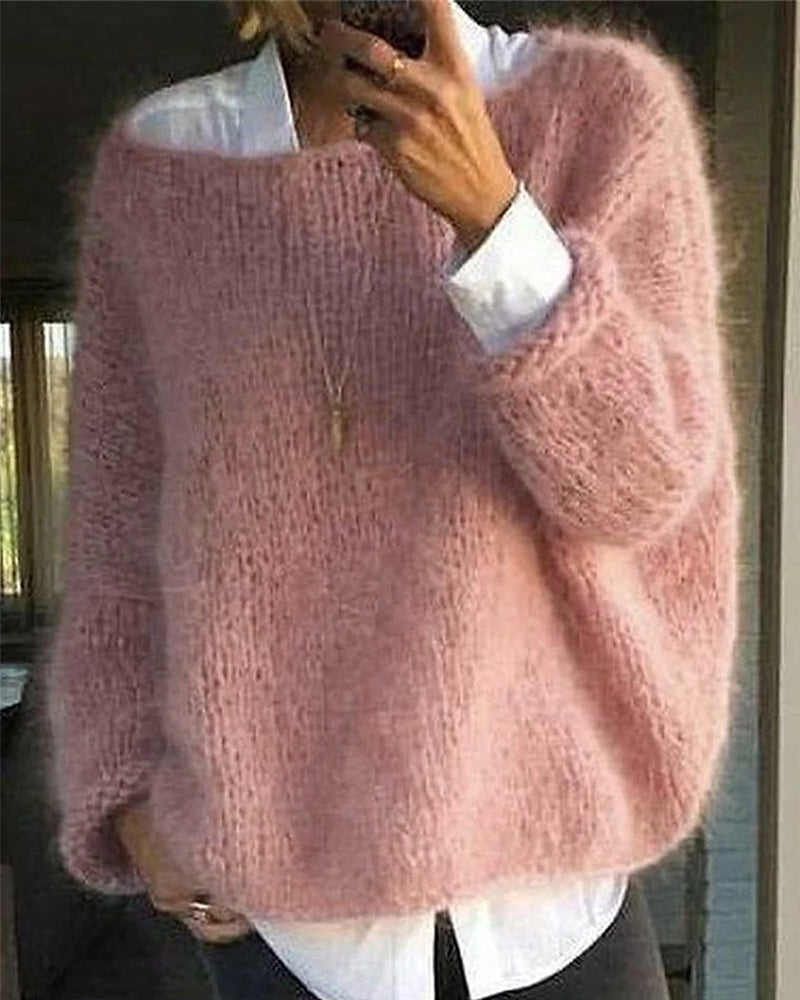 Women's Classic Off-Shoulder Knitted Sweater