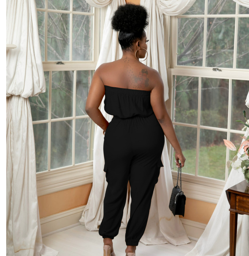 Combinaison pantalon bustier sans manches