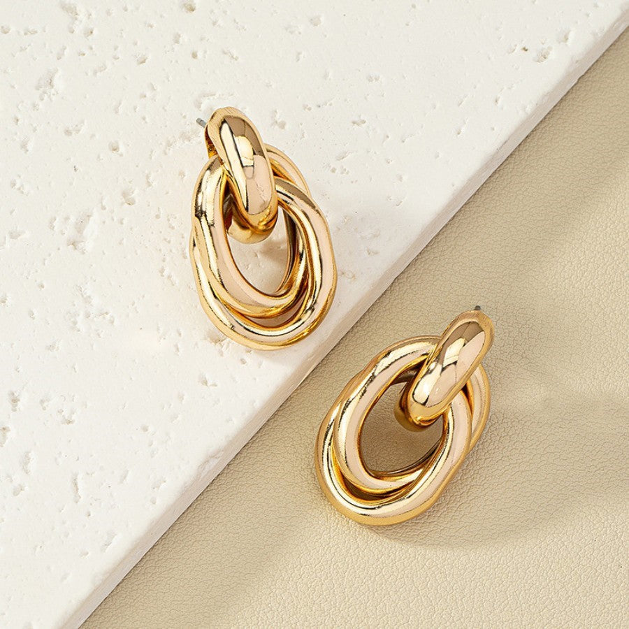Boucles d'oreilles géométriques en métal