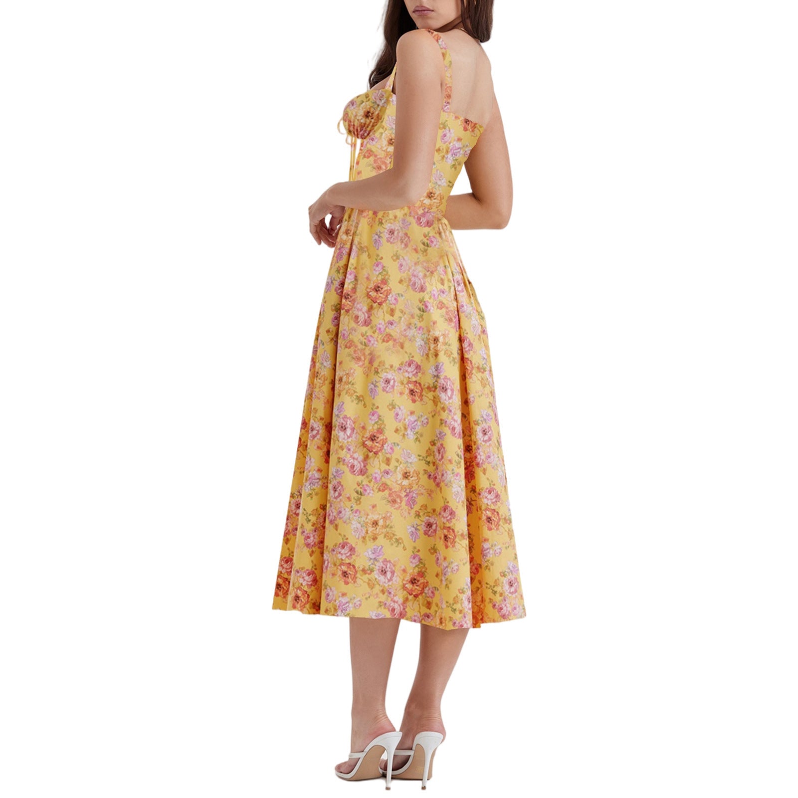 Robe dos nu à imprimé floral – Style élégant et sensuel