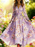 Robe florale effet 3D — Élégance casual