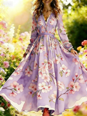 Robe florale effet 3D — Élégance casual