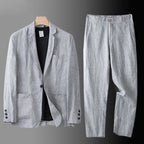 Costume décontracté en lin pour hommes