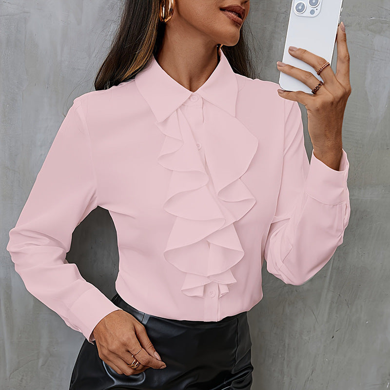 Chemise ample en mousseline à volants - Chic&Shines