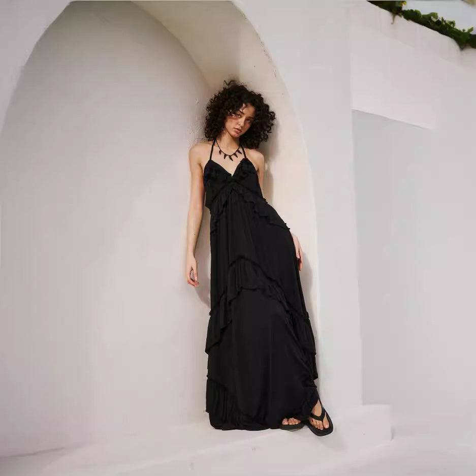 Sleeveless V-neck maxi dress