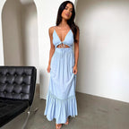 Robe longue à bretelles