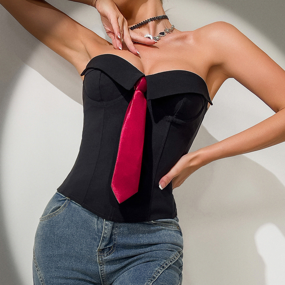 Corset bustier à cravate - Chic&Shines