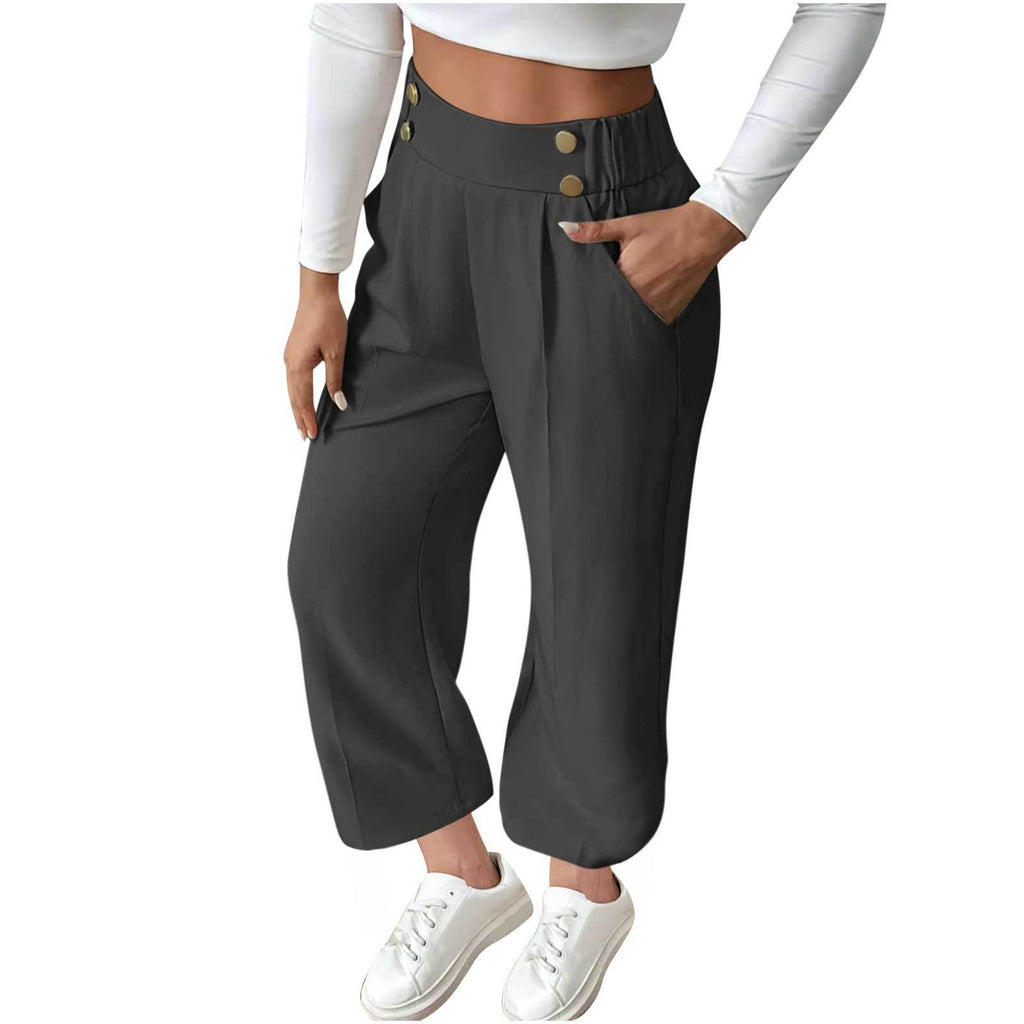 Pantalon décontracté drapé taille haute - Chic&Shines