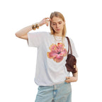 Chemise fleurie à manches courtes en coton