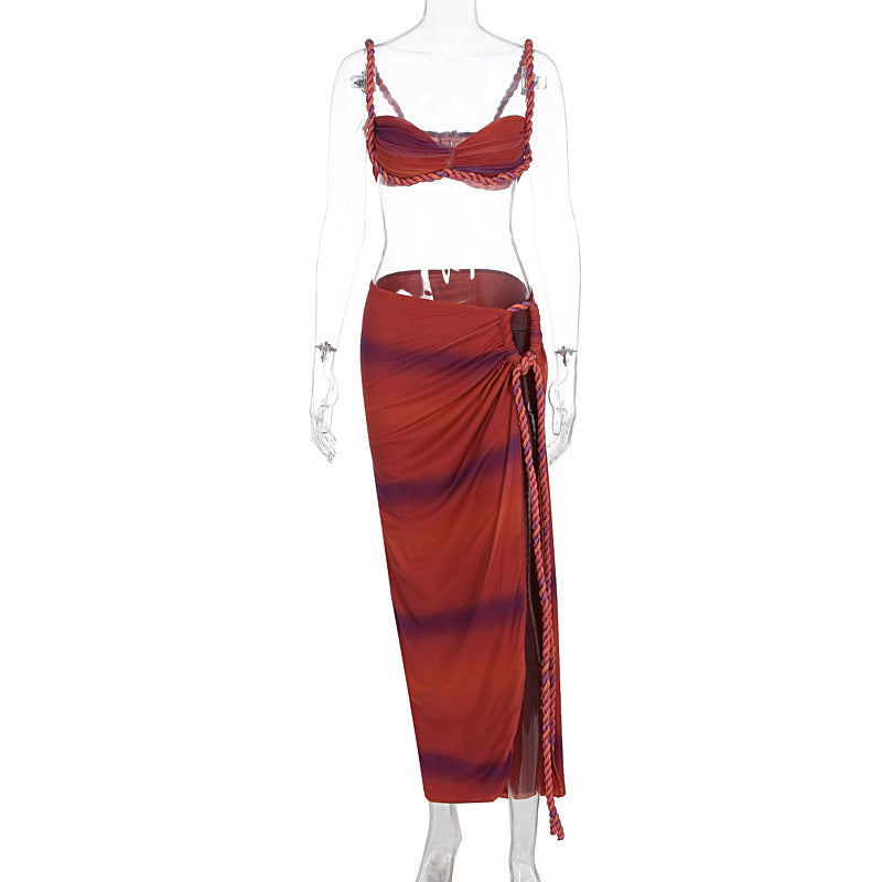 Dalida — Blue Beach Wrap Set