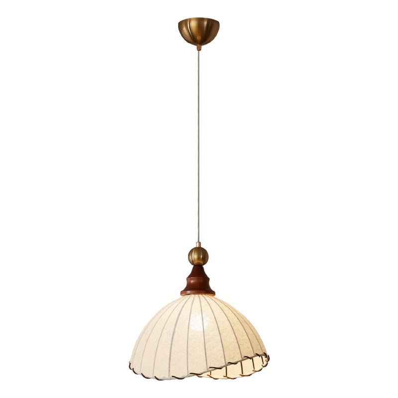 Lampe suspendue Abat-jour en tissu Plafonnier en bois