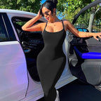 Maxi halter wrap dress