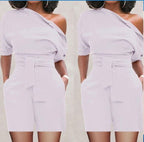 Combinaison short une épaule - Chic&Shines