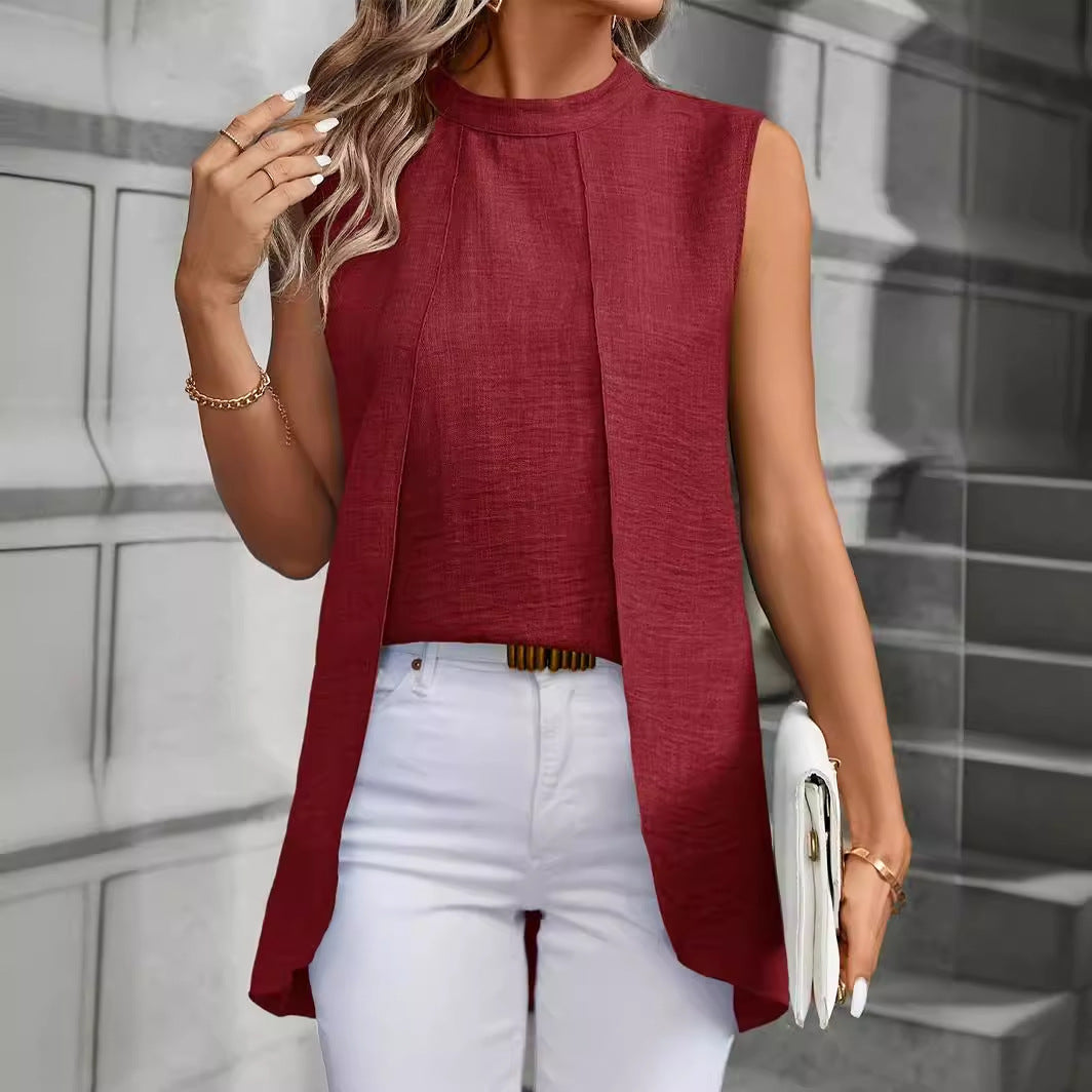 Haut sans manches drape irrégulière - Chic&Shines