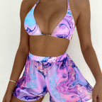 3-piece Tie-Dye Bikini Swimsuit
