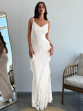 Robe Asymétrique Sans Manches À Volants