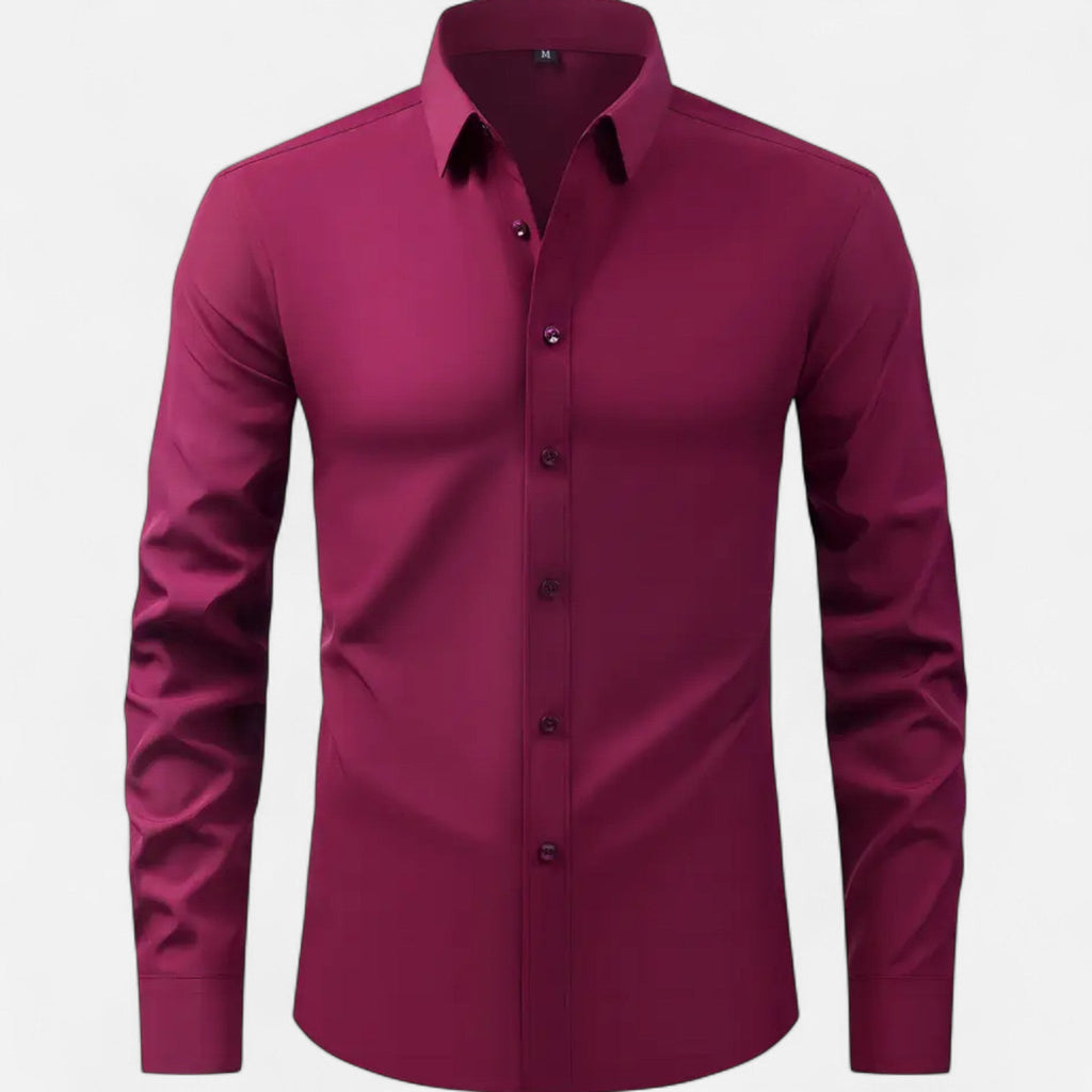 Men's Slim Fit Stretch Long Sleeve Shirt