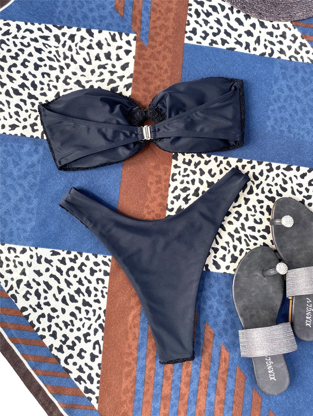 Two-piece bandeau swimsuit