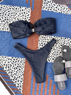 Two-piece bandeau swimsuit